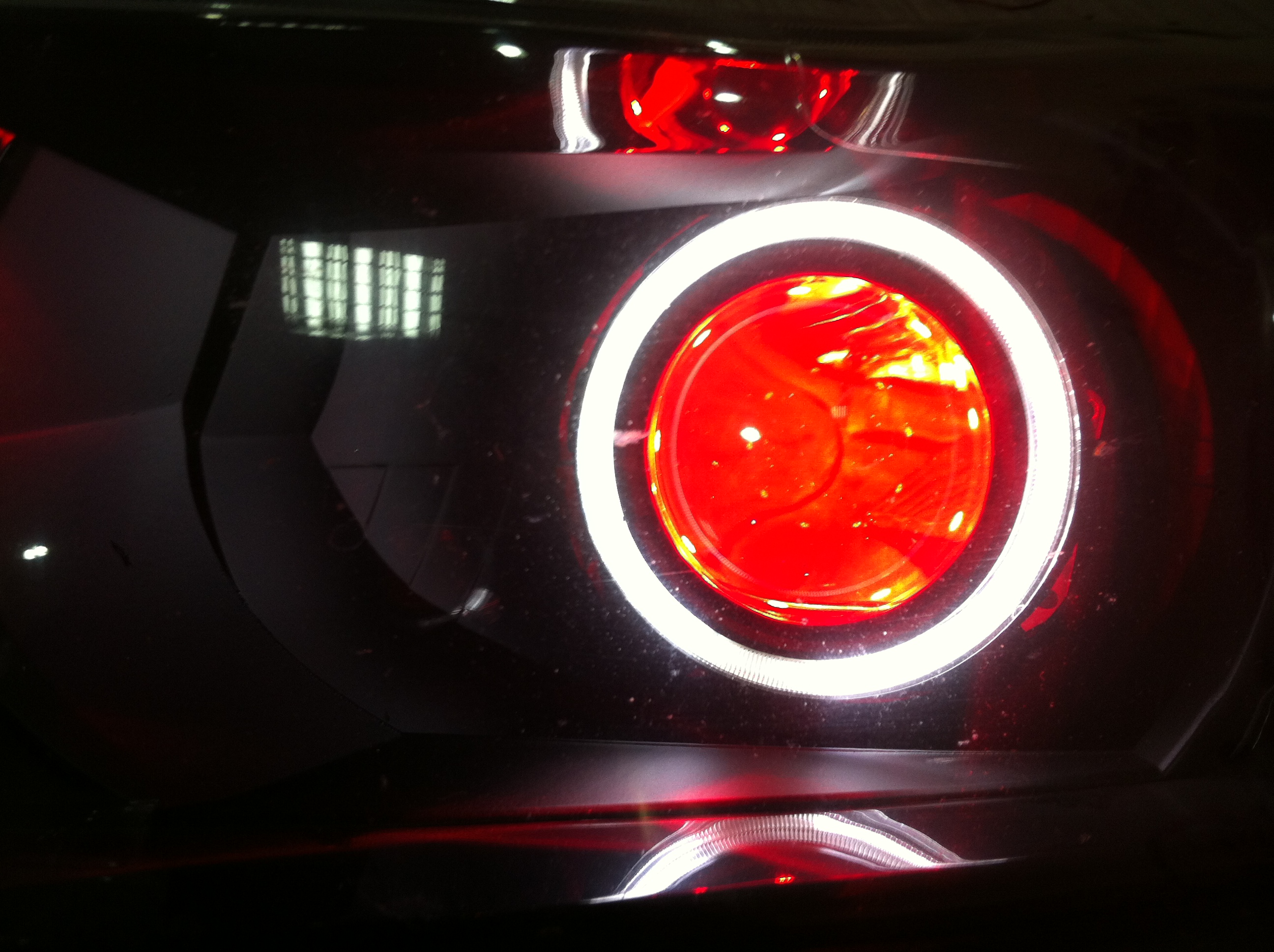 莱州改灯 白色天使眼加红色恶魔眼